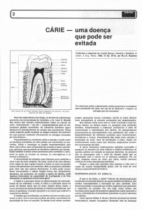 CÁRIE — uma doença que pode ser evitada