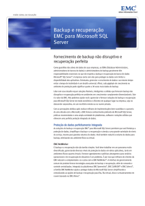 Backup e recuperação EMC para Microsoft SQL Server