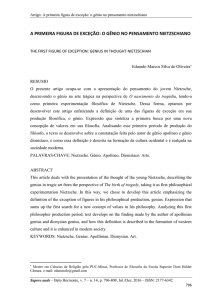 a primeira figura de exceção: o gênio no pensamento nietzschiano