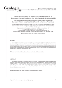 Evidência Geoquímica de Solos Formados pela Interação