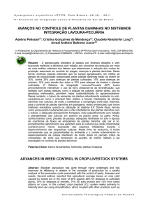 AVANÇOS NO CONTROLE DE PLANTAS DANINHAS NO
