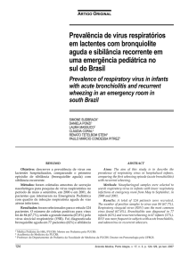 Prevalência de vírus respiratórios em lactentes com bronquiolite