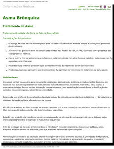 Asma Brônquica/Tratamento Hospitalar da Asma :: Dr. Pierre d