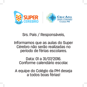 Comunicado de Férias