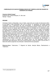 COMPARAÇÃO DE DADOS EPIDEMIOLÓGICOS DE