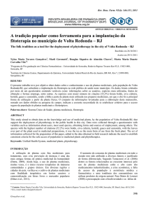 A tradição popular como ferramenta para a implantação da