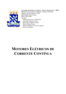 motores elétricos de corrente contínuauniversidade federal da bahia