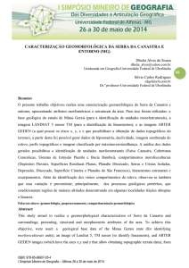 caracterização geomorfológica da serra da canastra e - Unifal-MG