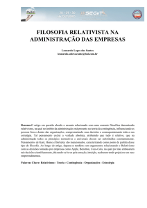 filosofia relativista na administração das empresas