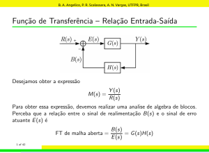 Algebra de blocos e representacao de sistemas