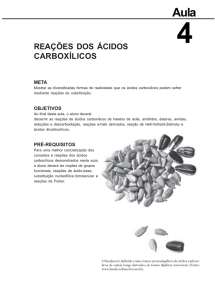 reações dos ácidos carboxílicos