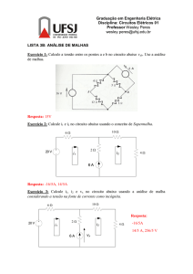 Graduação em Engenharia Elétrica Disciplina