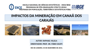 Impactos da mineração em Canaã dos Carajás.