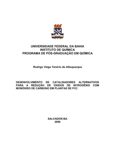 UNIVERSIDADE FEDERAL DA BAHIA INSTITUTO DE QUÍMICA