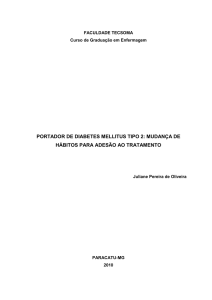 portador de diabetes mellitus tipo 2: mudança