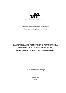 caracterização de arenitos do formação rio bo racterização