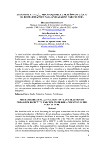 ENSAIOS DE ATIVAÇÃO MECANOQUIMICA E REAÇÃO COM