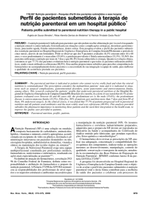 Perfil de pacientes submetidos à terapia de nutrição parenteral em