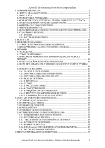 Apostila de manutenção em micro computadores.