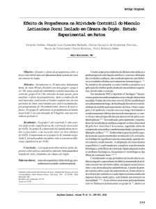 Efeito da Propafenona na Atividade Contrátil do Músculo Latissimus
