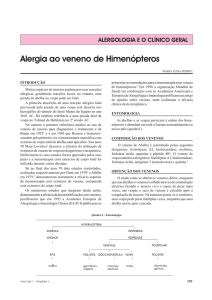 Alergia ao veneno de Himenópteros