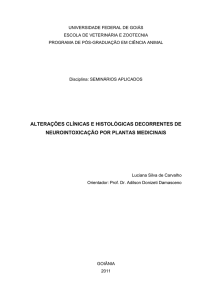 alterações clínicas e histológicas decorrentes de