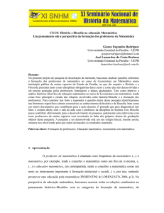 História e filosofia na educação Matemática