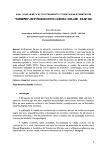 an&aacute;lise das pr&aacute;ticas de letramento utilizadas na