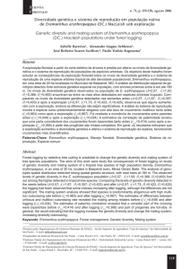 Diversidade genética e sistema de reprodução em população nativa