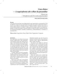 Caso clínico - Círculo Brasileiro de Psicanálise