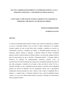 UMA NOVA ABORDAGEM DO DIREITO À INTIMIDADE GENÉTICA