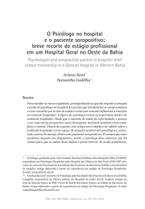 O Psicólogo no hospital e o paciente soropositivo