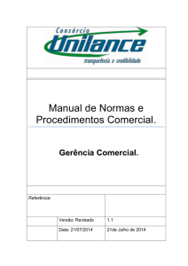 Manual de Normas e Procedimentos Comercial.