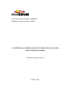 A incidência da tuberculose nos últimos cinco anos (1996 a 2000