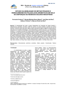 estudo da mobilidade de metais pesados e hidrocarbonetos