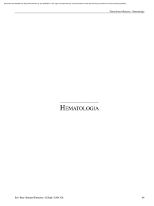 hematologia - Revista Brasileira de Hematologia e Hemoterapia