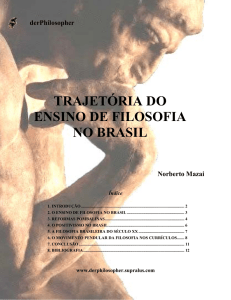 trajetória do ensino de filosofia no brasil