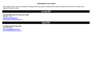 Lista de Equipamentos Culturais