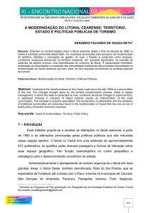 A MODERNIZAÇÃO DO LITORAL CEARENSE: TERRITÓRIO