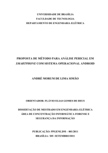 proposta de método para análise pericial em smartphone com