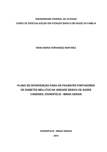 PLANO DE INTERVENÇÃO PARA OS PACIENTES PORTADORES