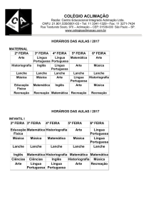 Horários das Aulas - Colégio Aclimação