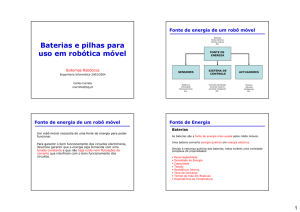 Baterias e pilhas para uso em robótica móvel