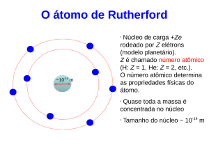 O átomo de Rutherford
