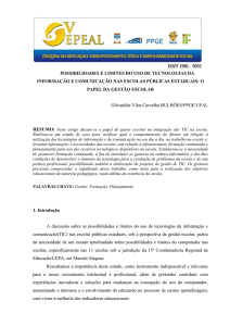 possibilidades e limites do uso de tecnologias da informacao e