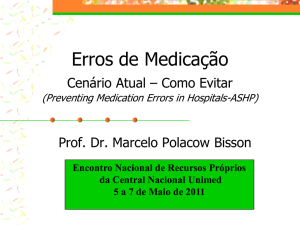 Prevenção de Erros de Medicação em Hospitais (Preventing