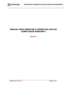 manual para verificar a versão do java no computador