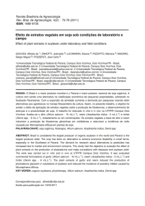 Efeito de extratos vegetais em soja sob condições de laboratório e