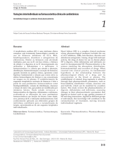 Variações interindividuais na farmacocinética clínica de