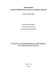 atuação da enfermagem na prevenção ao câncer de intestino